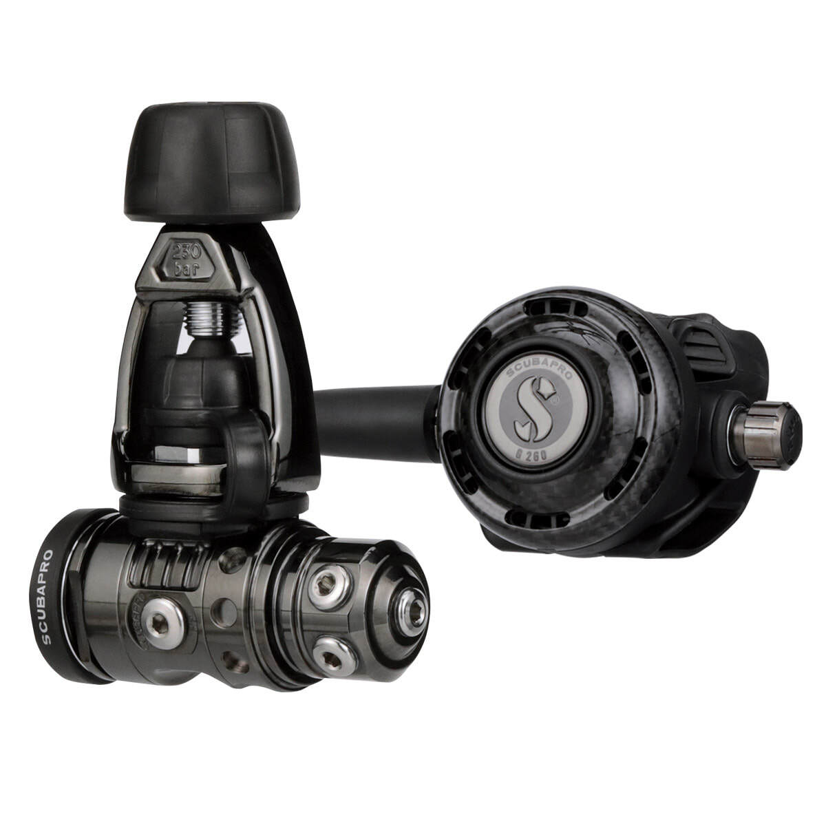 Scubapro MK19 Evo & G260 Carbon Black Tech Regulator Set